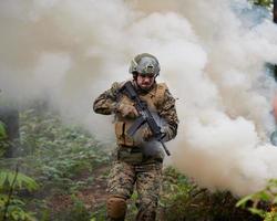 soldier in action photo
