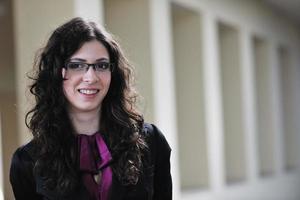 student girl portrait at university campus photo