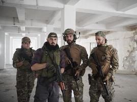 soldier squad team portrait in urban environment photo