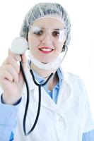 isolated adult woman nurse photo