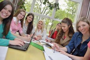 teens group in school photo