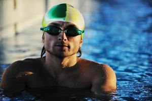 Swimmer in pool photo