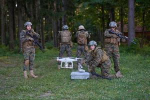 Soldiers Squad are Using Drone for Scouting photo