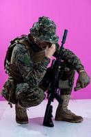 soldier with problems photo