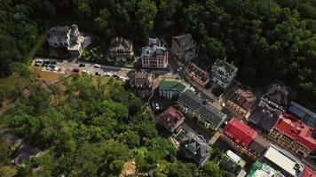 vista aérea de ruas residenciais na cidade russa video