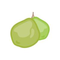 Pear. Isolated on a white background, a vector illustration of a stock. Illustration of a flat meal