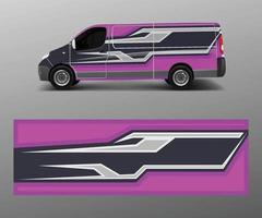 cargo van wrap vector, Graphic abstract stripe designs for wrap branding vehicle vector