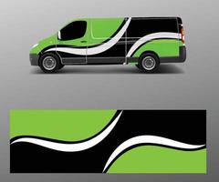 modern simple design for van graphics vinyl wrap template vector