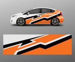 Car decal graphic vector wrap vinyl sticker. Graphic abstract wave shape designs for branding, race and drift car template design vector