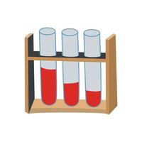 Test tube icon. Flat design style. Blood test tube. Simple icon. Modern flat icons in stylish colors. vector