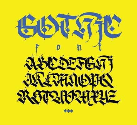 Gothic font from Latin letters.