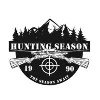 hunting logo design vector