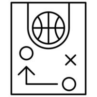 icono táctico, tema de baloncesto vector