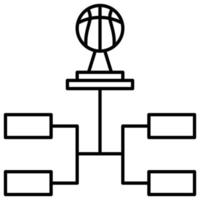 Championship, Basketball Theme Line Style Icon vector
