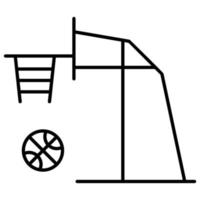 soporte de baloncesto, icono de estilo de línea de tema de baloncesto vector