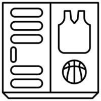 icono de vestuario, tema de baloncesto vector