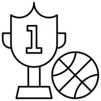 icono de trofeo, tema de baloncesto vector