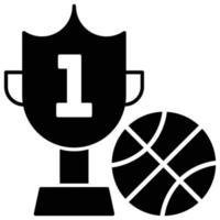 icono de trofeo, tema de baloncesto vector