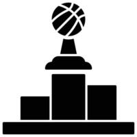 icono ganador, tema de baloncesto vector