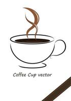 elemento de diseño de vector de taza de café