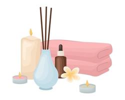 SPA service concept. Background for web, landing pages, etc. Cute flat style. vector