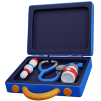3d rendering blue medical kit isolated
