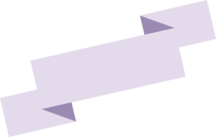 Purple ribbon and banner png