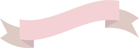 Pink pastel ribbon and banner png