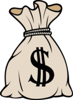 Money Bag with Dollar Sign Illustration png