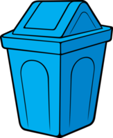 ilustración de color de bote de basura png