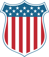 Verenigde Staten van Amerika schild - Amerikaans patriottisch symbool illustratie png