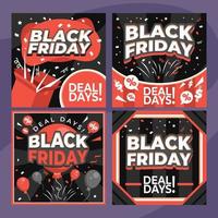 Black Friday Deals Promotion Social Media Posts vector
