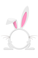 Avatar frame rabbit or hare, animal round template png