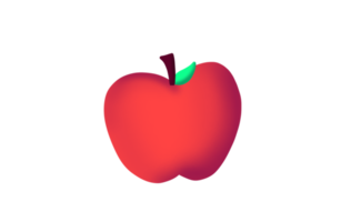 Apfel-Cartoon-Illustration png