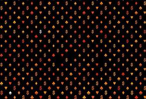 Light orange vector background with cards signs.