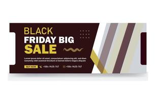 Black Friday timeline cover weekend sale social media banner vector