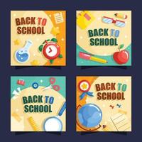 Back to School Social Media vector