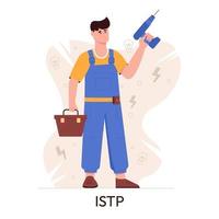 concepto de tipos de persona mbti. socionics mbti. test de personalidad. ilustración vectorial plana vector