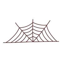 Web spider cobweb. Halloween element. Trick or treat concept. Vector illustration in hand drawn style