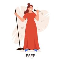 concepto de tipos de persona mbti. socionics mbti. test de personalidad. ilustración vectorial plana vector