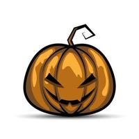 calabaza de halloween aislado sobre fondo blanco vector