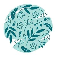 Floral ornament. Circular pattern. Vector image.