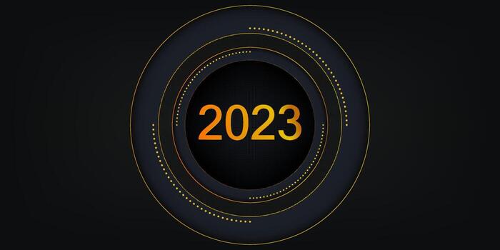 abstract background happy new year 2023 for paper card template vector illustration