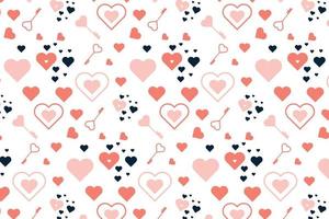 fondo de patrón de amor abstracto para papeles pintados y sábanas. diseño de patrón de amor sobre un fondo blanco. diseño de patrones sin fisuras con elementos de amor para el día de san valentín. vector de patrón de amor mínimo.