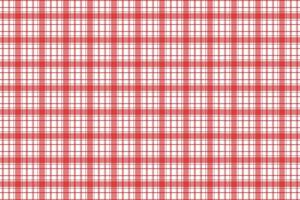 Seamless tartan pattern with white and red stripes for shirts or bed sheets. Endless gingham plaid pattern vector on a white background. Minimalist plaid pattern background design for scarves.