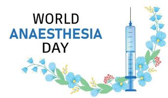 World anaesthesia day. vector