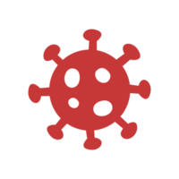 Corona virus icon design. Covid 19 warning illustration png