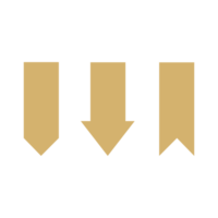 basic shape design element in golden color png