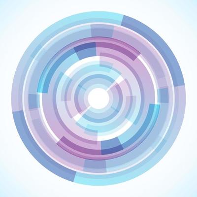 Geometric frame from circles, vector abstract background, wallpaper