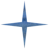 étoile aquarelle bleue. élément céleste, espace, ciel. clipart png transparent